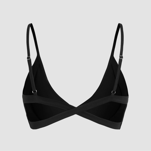 Cider Black & Silver Long Sleeve Crop Top & Bra Feather Fringe Size L Brand New - Picture 4 of 12